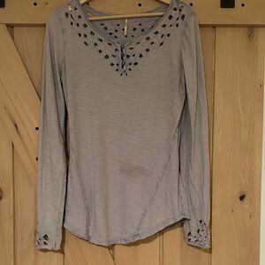 Women’s Cotton Light Purple Long Sleeve Top